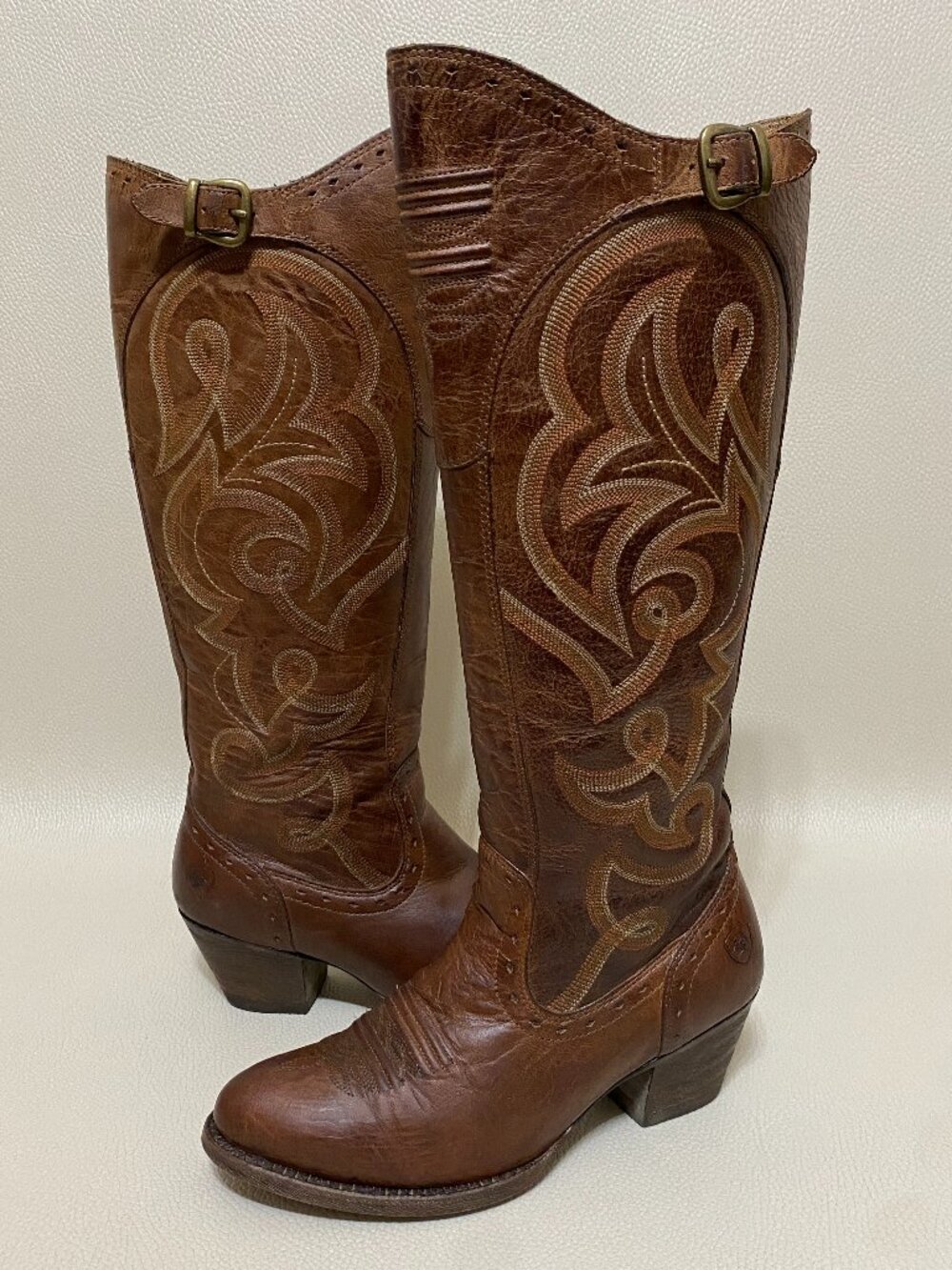 Womens Ariat Wanderlust Boots Size 6 B Brown Tall Cowgirl Western Riding Boot